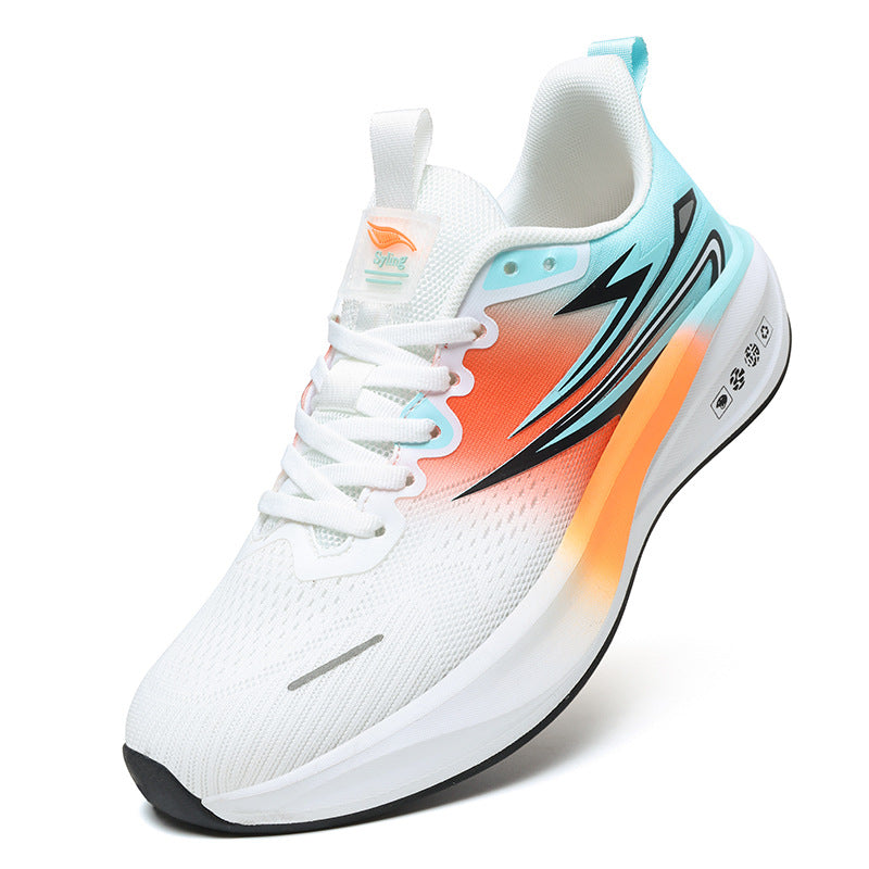 Summer New Jacquard Mesh Wear-resistant Breathable Sports Shoes Casual Comfortable Men's High Elastic Cushioning Youth Running Shoes