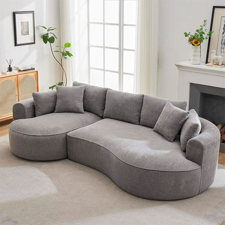 Apartment Fabric Sofa Vacuum Compression Roll Pack Living Room Curved Sofa One-piece Molded Pure Sponge Compression Sofa