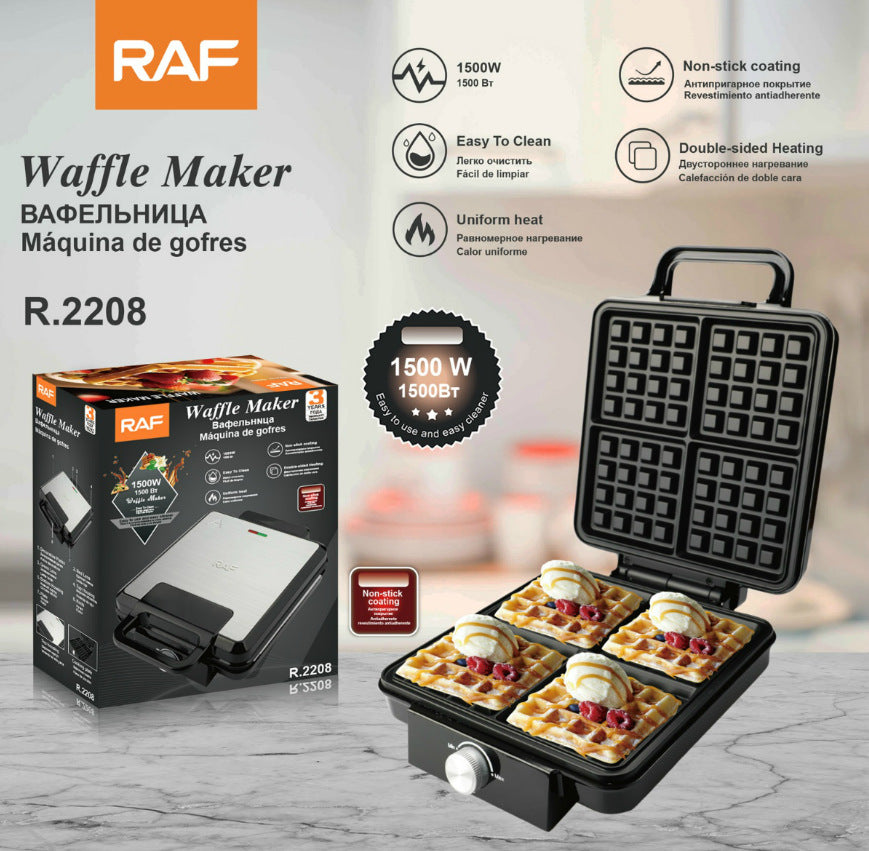 RAF European Standard Bread Breakfast Machine High-End Multi-Functional Household Hamburger Waffle Maker Four-Slot Sandwich Maker