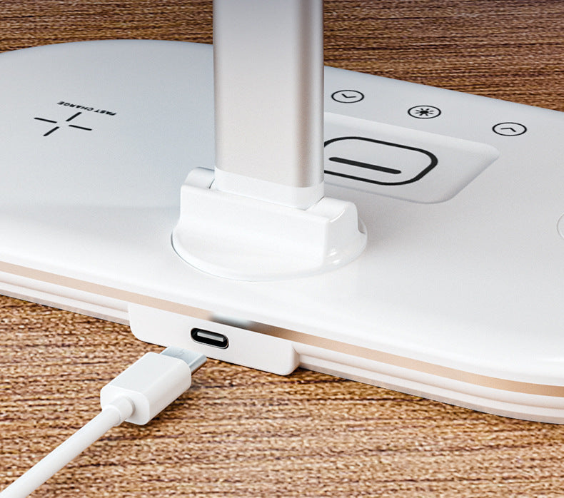 Customized Table Lamp Home Bedroom Bedside Lamp Dormitory Learning Special-Purpose Lamps15W Wireless Charging Multifunctional Eye-Protection Lamp
