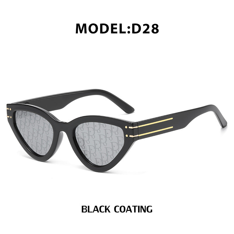 New European and American style personality cat-eye UV protection sunglasses for women ins Small Frame Sunglasses Eyewear Trendy Wholesale