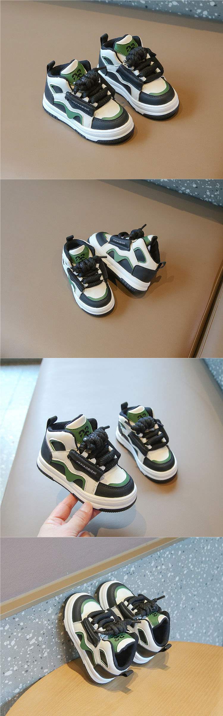 2025Spring Style Dad Shoes Children's Sports Shoes Boys' Casual Sneakers High-top Girls' Loafers Dopamine Kids' Shoes