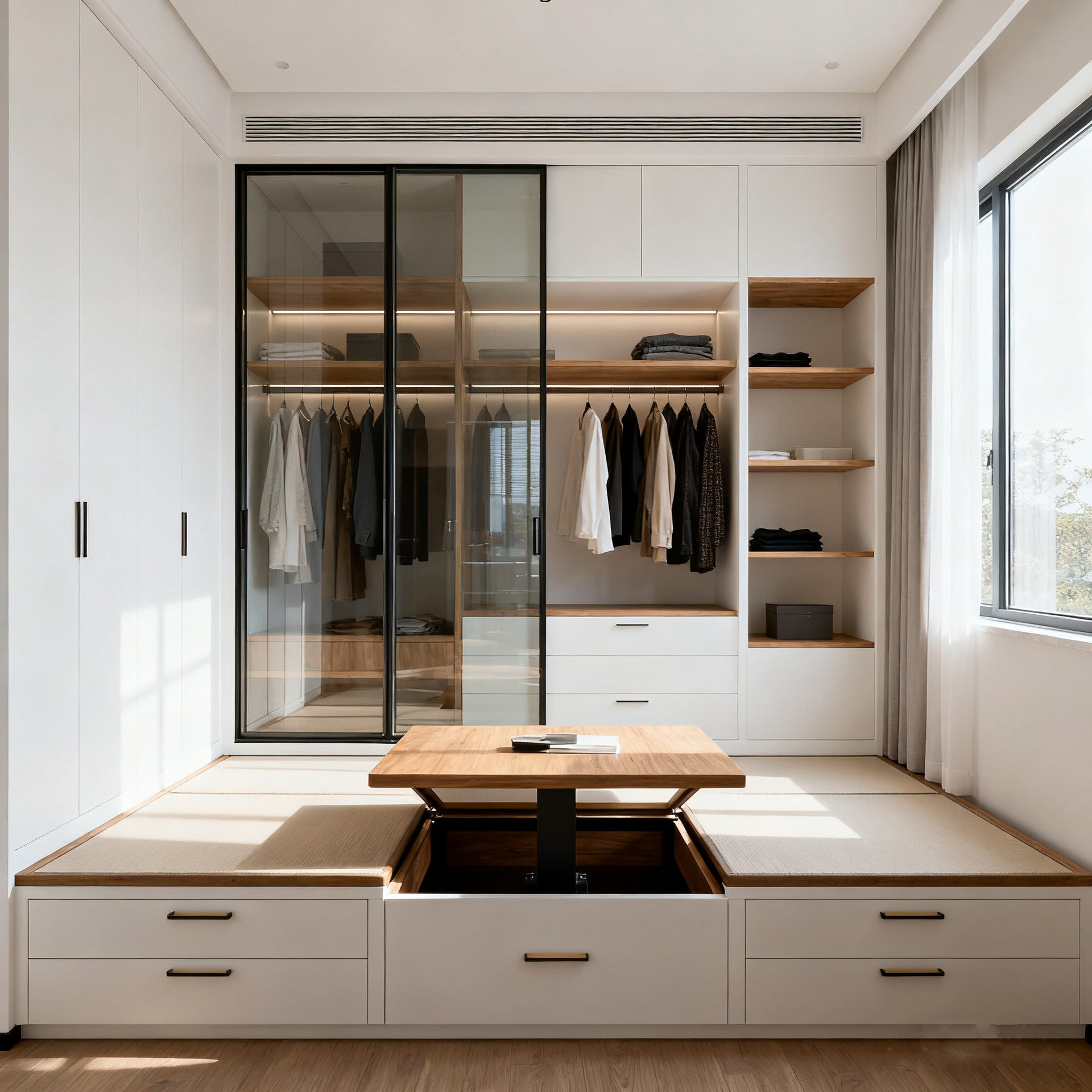 Foshan Guangzhou Whole House Custom Aluminum Alloy Home Bedroom Cloakroom Wardrobe Modern Minimalist Light Luxury Source Factory