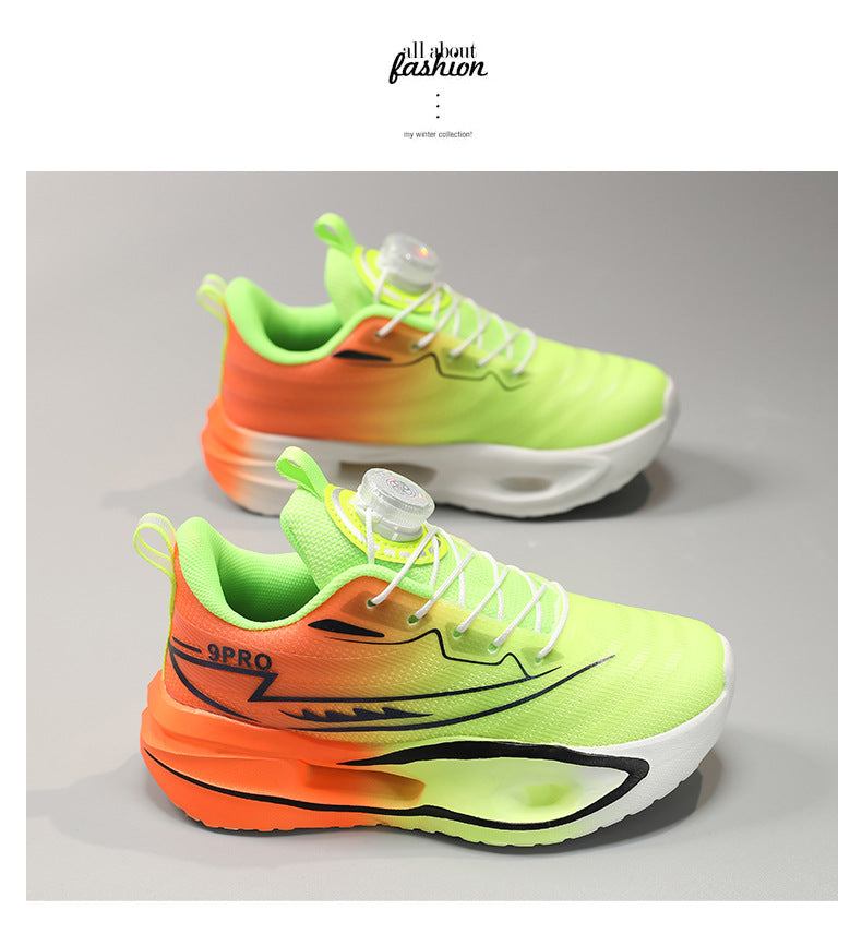 Red Rabbit9PRO Children's Fashion Casual Rotating Buckle Sports Shoes for Girls Lightweight Non-Slip Wear-Resistant Running Shoes for Boys