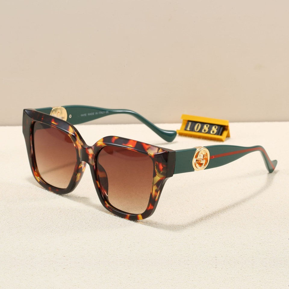 2025New style sunglasses for large faces, slimming effect, high-end feel, suitable for women Sunglasses European and American Classic Fashion