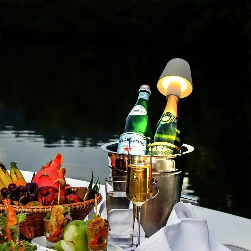 Wine Bottle Lamp High Stand Lamp Head Movable Detachable Portable Wine Head Lamp Rechargeable Night Light Restaurant Bar Night Light