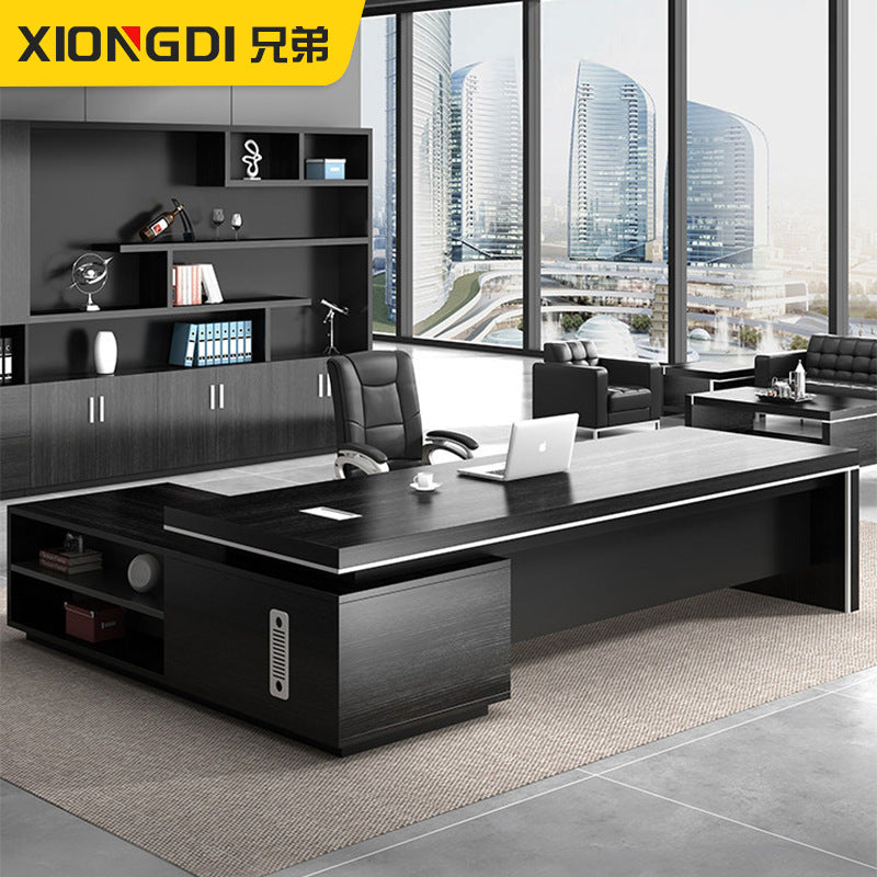 Simple Modern Boss Office Desk and Chair Set New Chinese Style Executive Desk President Desk Manager Desk Office Furniture