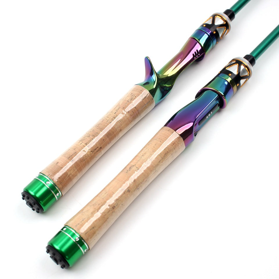 Ultra-short Carbon Fiber Shrink UL Portable Lure Rod Electroplated Telescopic Stream Lure Rod