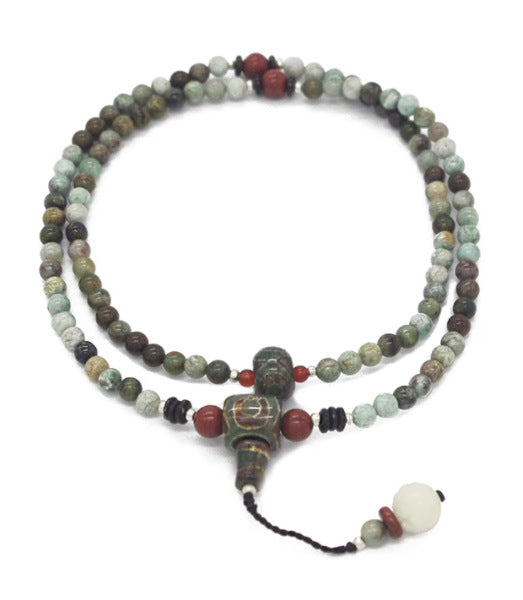 108Pink Quartz Bracelet Lotus Pendant Necklace Bracelet Buddhist Bead Necklace Factory Direct Sale