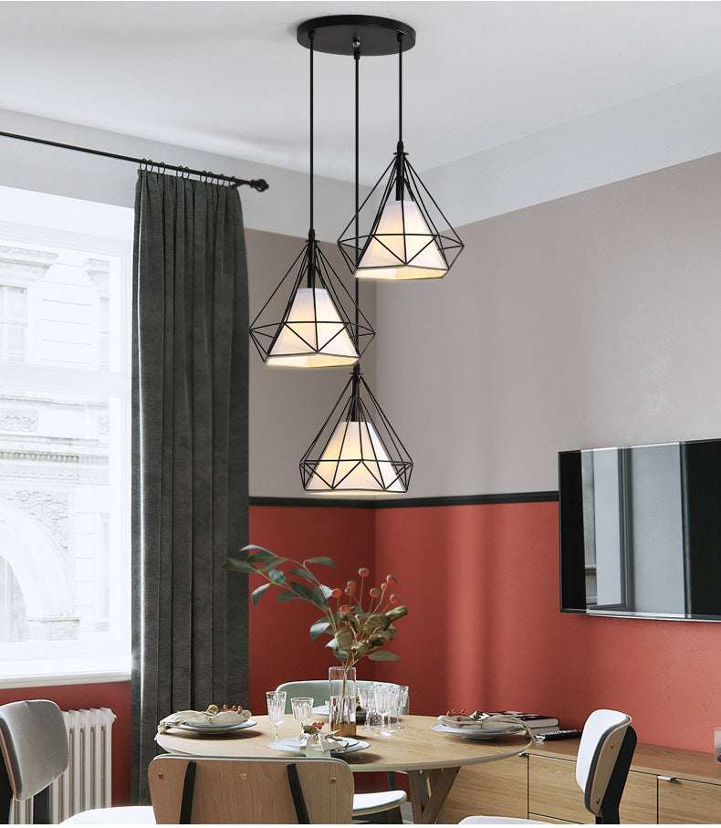 Restaurant Chandelier Three-Head Light Luxury Lighting Modern Simple Dining Table Bar Counter led Long Strip Dining Room Light2025New Year