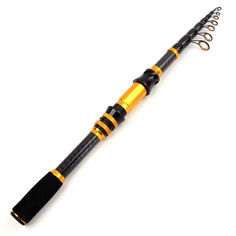 Manufacturer Wholesale New Short Section Sea Rod Carbon Fiber Telescopic Universal Fishing Rod Portable Lure Rod European and American Fishing Gear