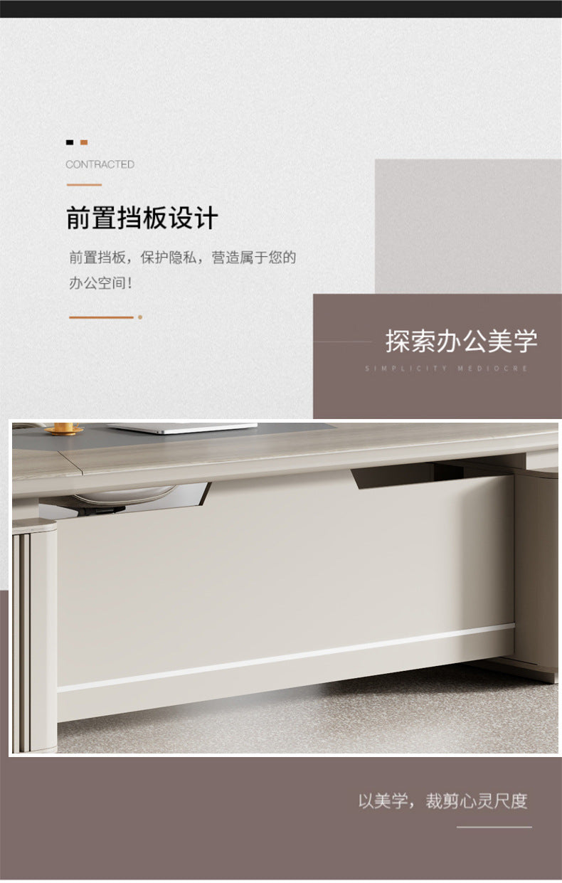 Painted Executive Desk Large Desk President Leader Chairman Manager Office Simple Modern Office Desk and Chair Set