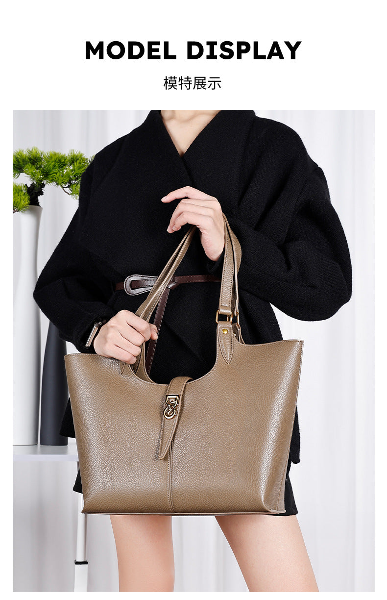 European and American Trendy High-End Single Shoulder Fashion Women's Bag Versatile Handbag Basket Bag Light Luxury Niche Commuter Crossbody Bag