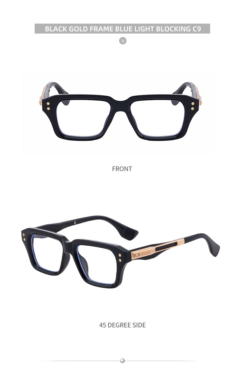 2025New European and American Fashion Square Frame Sunglasses for Men, Unique Small Frame, High-End Trendy Sun Protection Sunglasses for Men