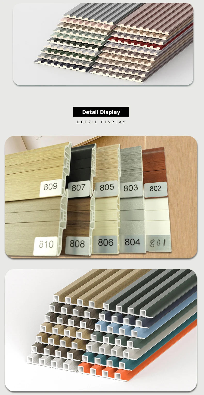 Factory Wholesale pvc Bamboo and wood fiber skirting board7High-density polymer snap-on plastic decorative fixed baseboard