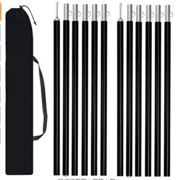 Outdoor Canopy Camping Waterproof Sunshade Large Space Four-Corner Canopy Portable Multi-Functional Setup