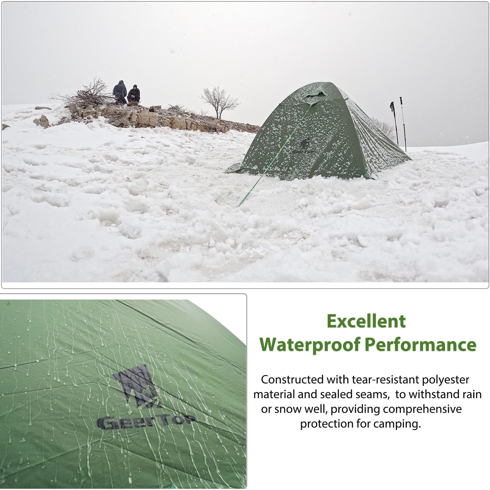 Lightweight Tent Outdoor Hiking Double Layer Tent Aluminum Pole Camping Tent Rainproof