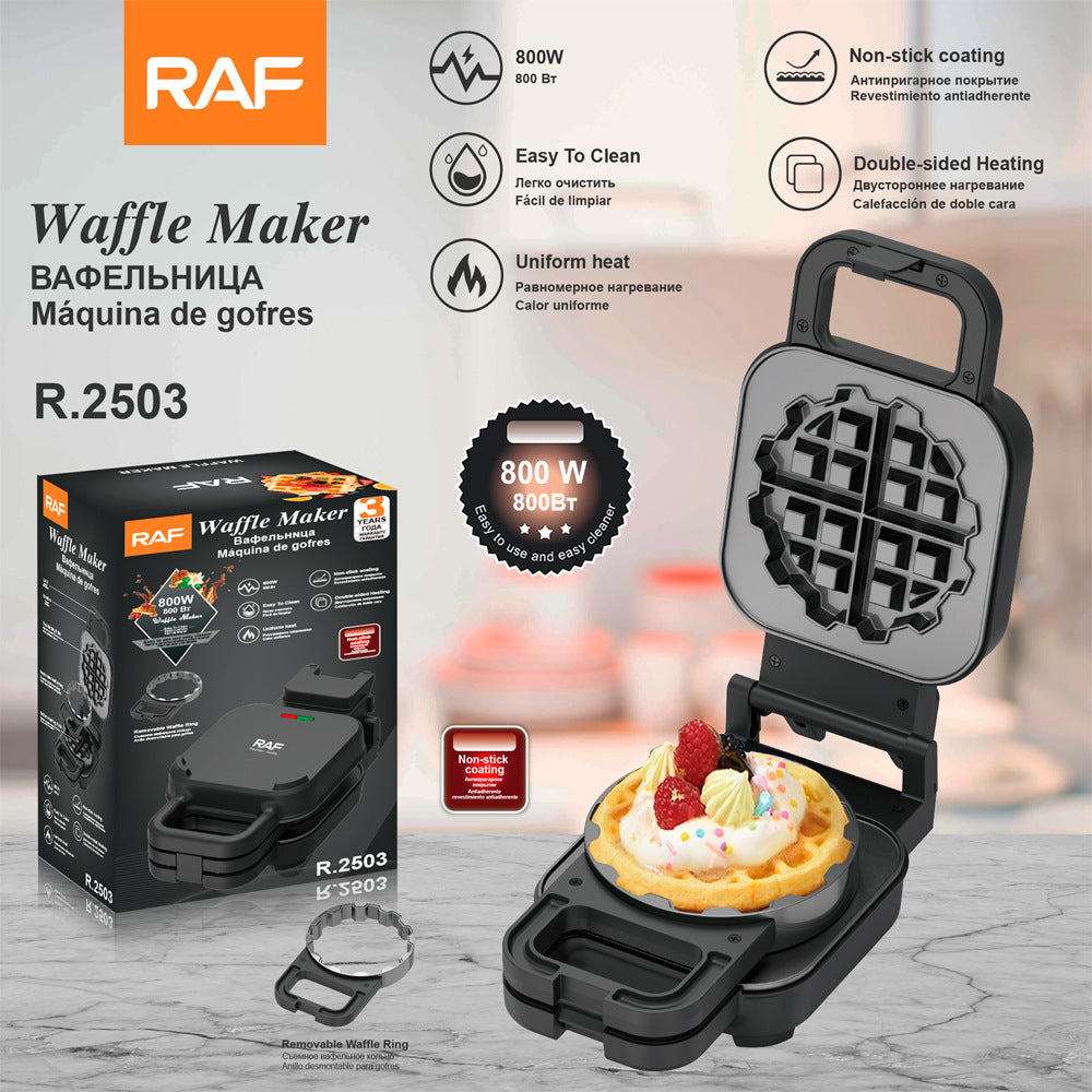 RAF European Standard Sandwich Maker Panini Maker Anti-Stick Coating Waffle Maker Muffin Maker Baking Machine2503