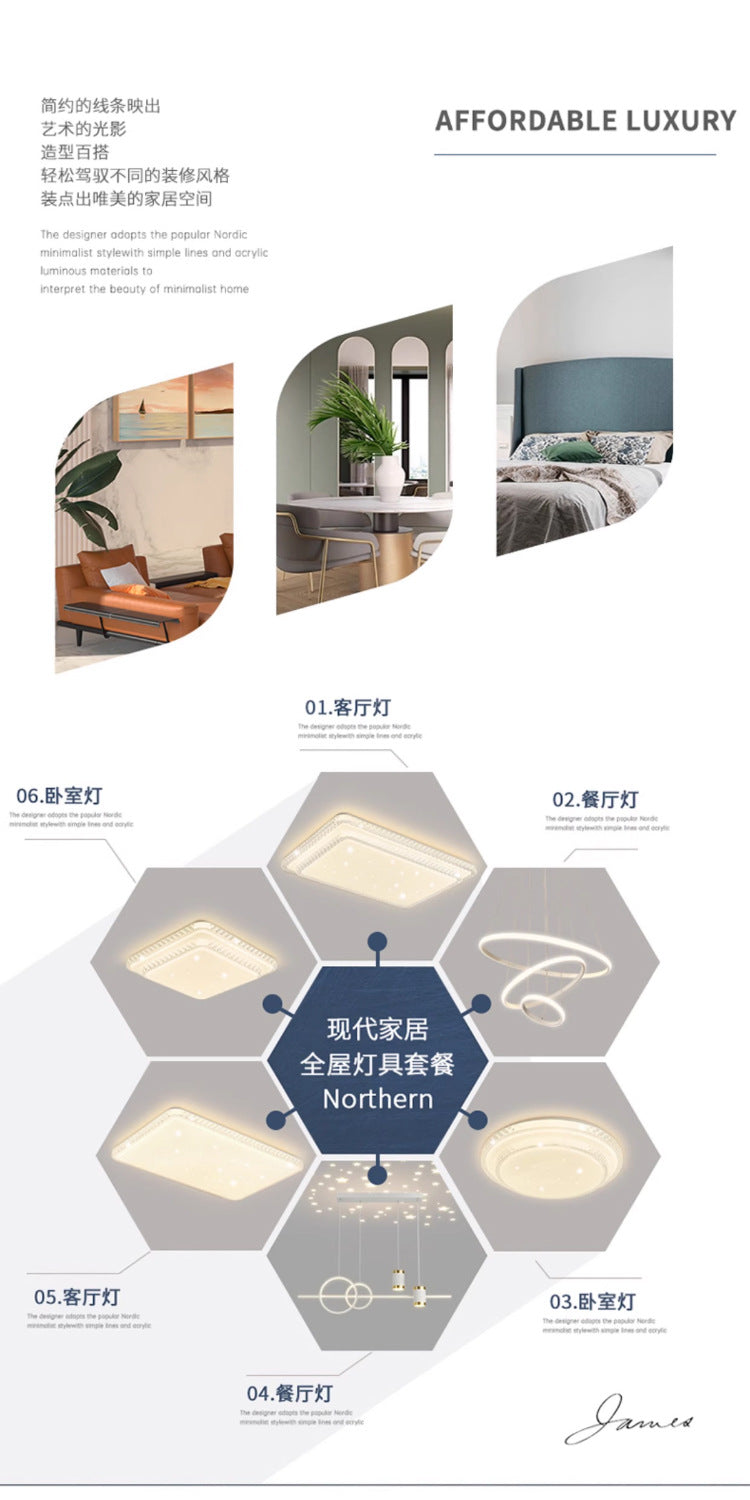 2025New led Ceiling Lamp Living Room Large Lamp Fashion Lighting Simple Modern Light Luxury Imitation Crystal Bedroom Lamp