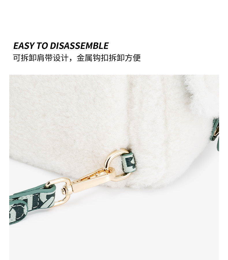 Korean Version Commuting Versatile Casual Mini Backpack Autumn Winter New Plush Double Shoulder Bag for Female Students Class Bag