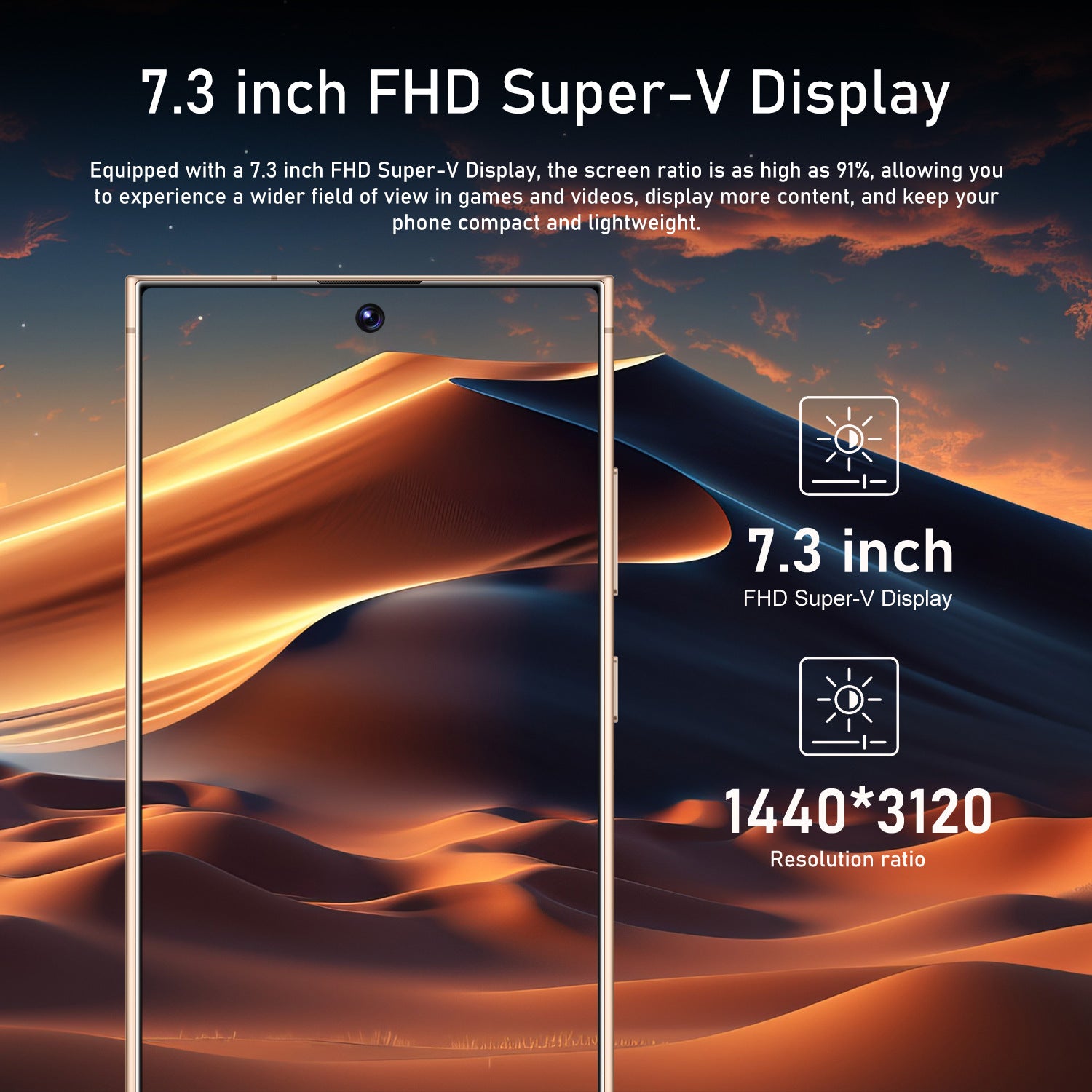 Exclusive Supply C25 Ultra Smartphone7.3Extra-large Screen16+1T Android Phone Factory Price