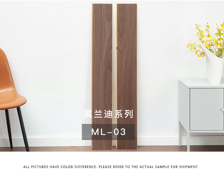 【Door-to-Door Installation】Morandi Style 15mm Lock Buckle Glue-free Installation Black Walnut New Three-layer Flooring Solid Wood