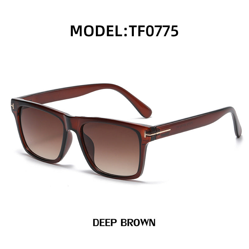European and American Fashion T Word box sun protection sunglasses for women with a high-end feel ins Korean style sunglasses for men wholesale