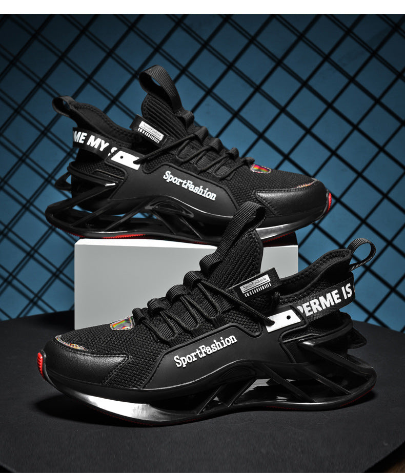 Spring New Large Size Blade Sole Sneakers Casual Versatile Men's Shoes Fashion National Style Patchwork Trendy Shoes