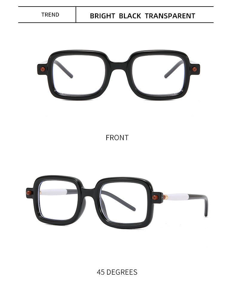 New Thick Frame Sunglasses for Men, European and American Style Square Frame Sunglasses, Retro Blue Light Blocking Sunglasses for Men, Wholesale