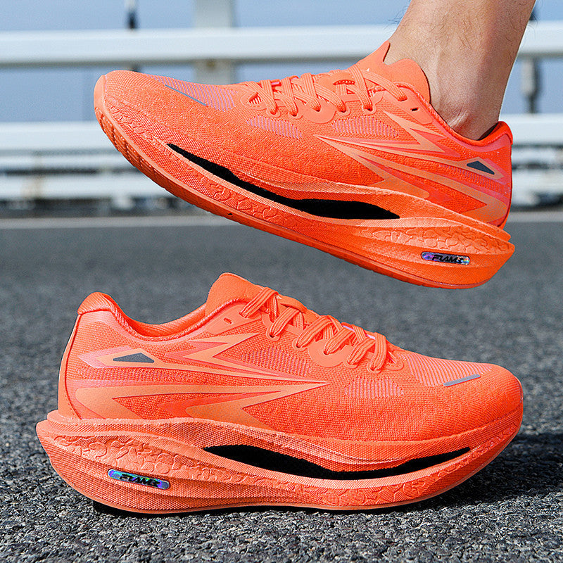 Fashion Four Seasons New Popcorn Carbon Plate Breathable Couple Running Shoes Comfortable Unisex Sports Shoes