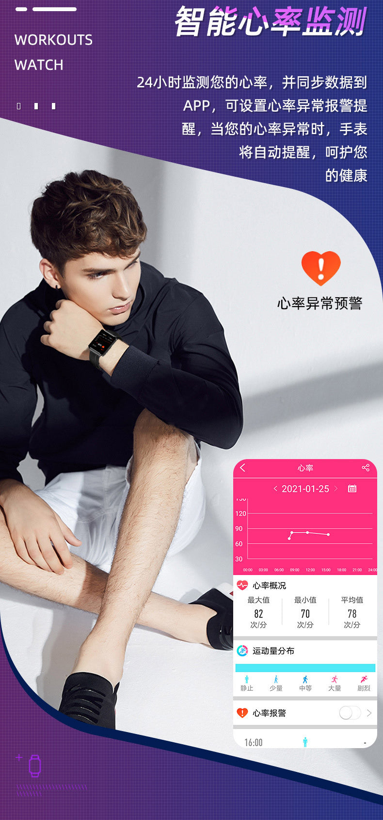 ks01Smart Watch Non-Invasive Blood Glucose and Oxygen Health Monitoring Watch NFC Huaqiangbei Sports Smart Watch