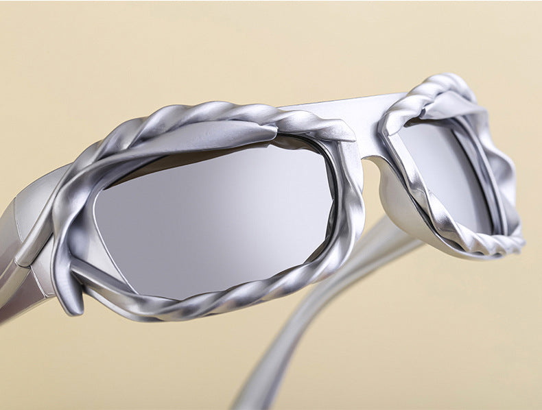 New Y2K Irregular Sunglasses for Women, Cycling Lace Sunglasses, Women's European and American Style Performance Glasses sunglasses