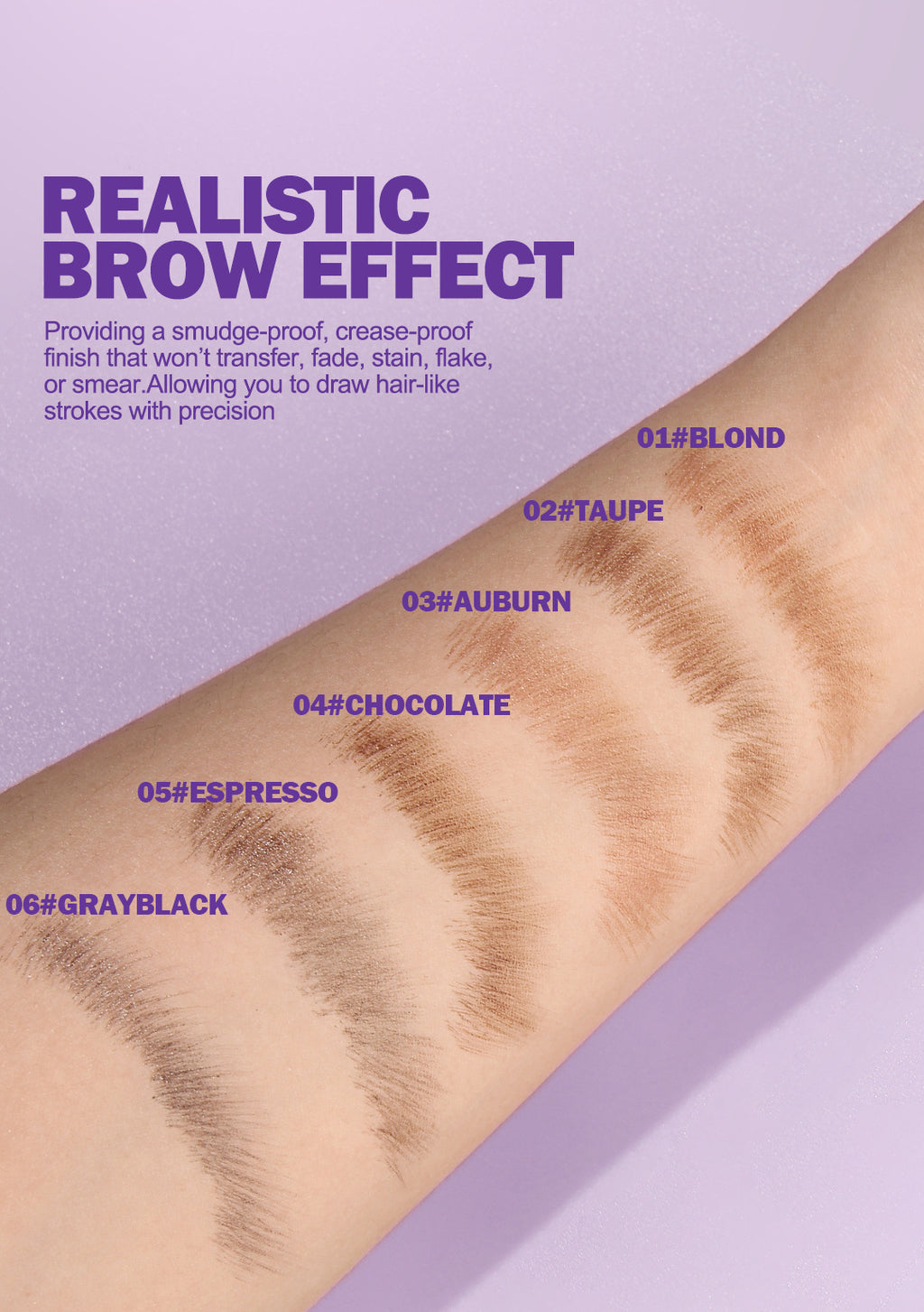 Hot-Selling Eyebrow Dye Cream Large Brush Head Eyebrow Hairline Multi-Use Smudge-Proof Makeup Press Wild Eyebrow Pencil