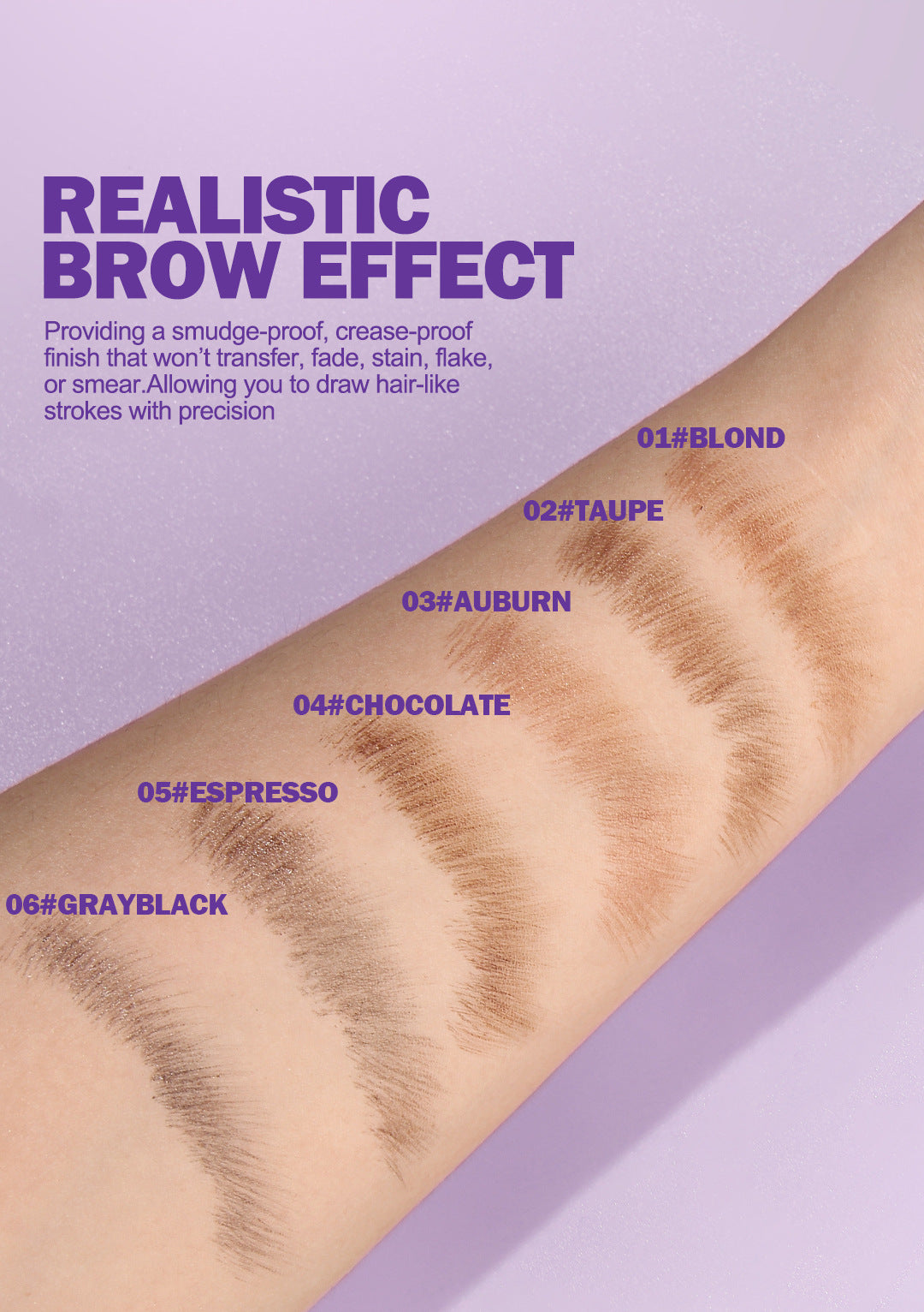 Hot-Selling Eyebrow Dye Cream Large Brush Head Eyebrow Hairline Multi-Use Smudge-Proof Makeup Press Wild Eyebrow Pencil