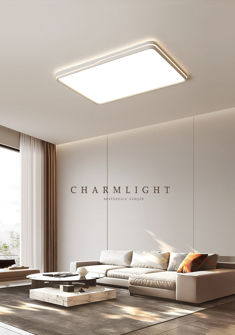 Full Spectrum Eye Protection Living Room Main Light2025New Trendy Cream Style Rectangular Ceiling Light Full House Zhongshan Lighting
