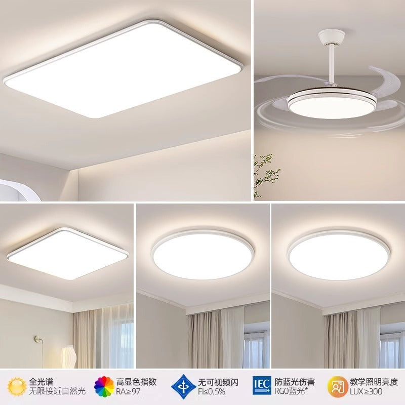 Zhongshan Full Spectrum Eye Protection Living Room Lamp Seamless Ceiling Light Modern Simple Elegant Lighting Three-Color Whole House Combination