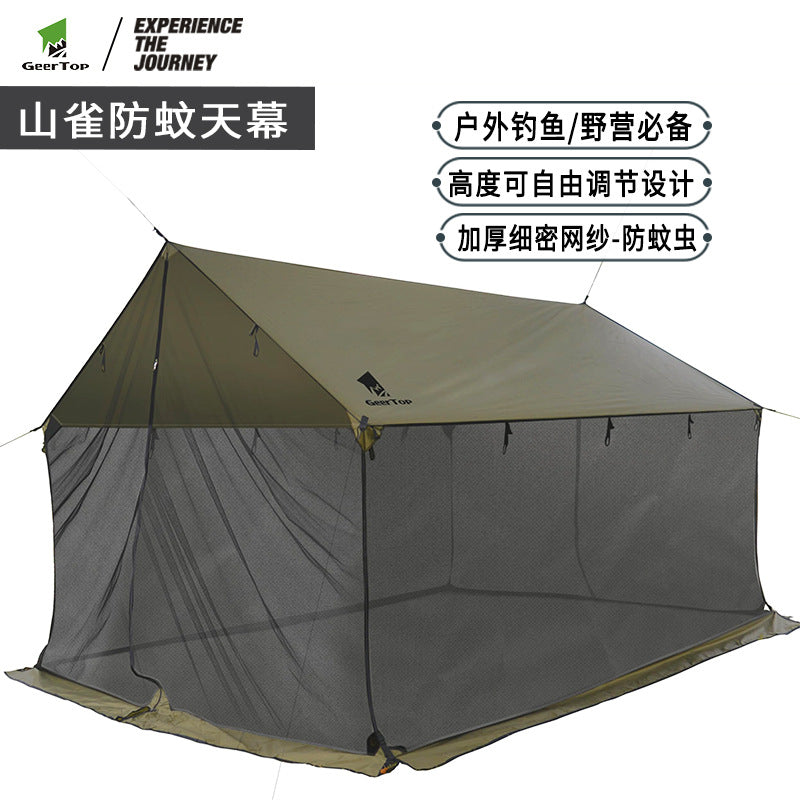 New Canopy Tent Outdoor Camping Picnic Sunshade Rainproof Mosquito-proof Camping Canopy Large Space