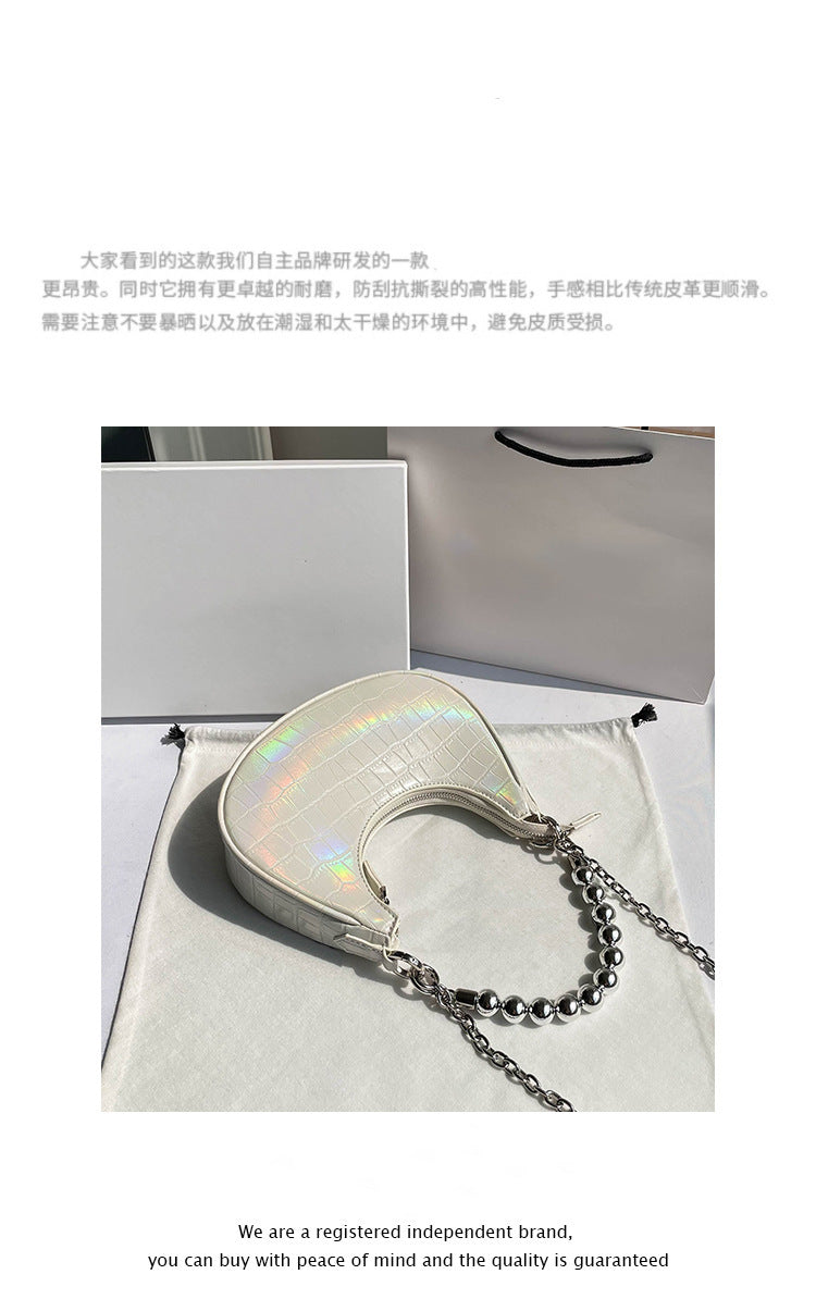 Spring ins Niche New Style Underarm Bag Versatile New Single Shoulder Crossbody Bag for Women Light Luxury Stone Pattern Women's Bag