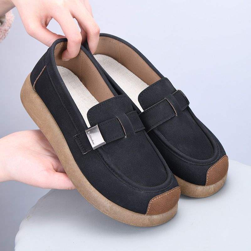 2025New Birkenstock Shoes for Women, Old North Cloth Shoes, Non-Slip Breathable Soft Sole, Non-Slip Mom Shoes, Spring Single Shoes