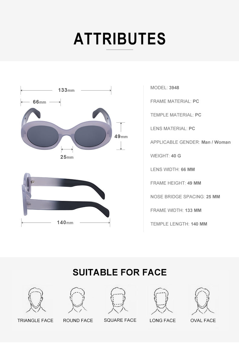 Fashion Round Frame Sunglasses for Women Trendy European and American Style ins Small frame sunglasses for women outdoor sun protection glasses shades