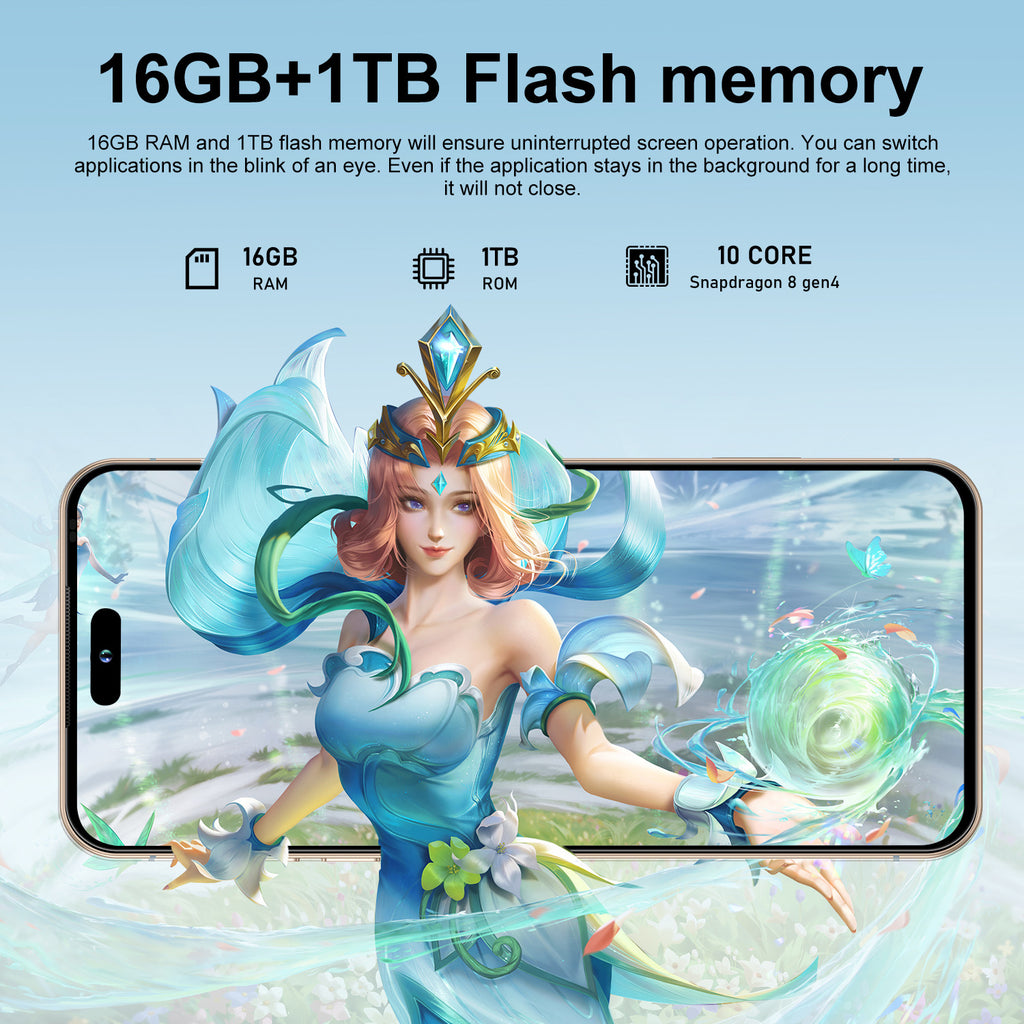 Mobile Phone TK Delivery i17ProMAX Large Screen16+1TB17pro New Smartphone Hot Sale List