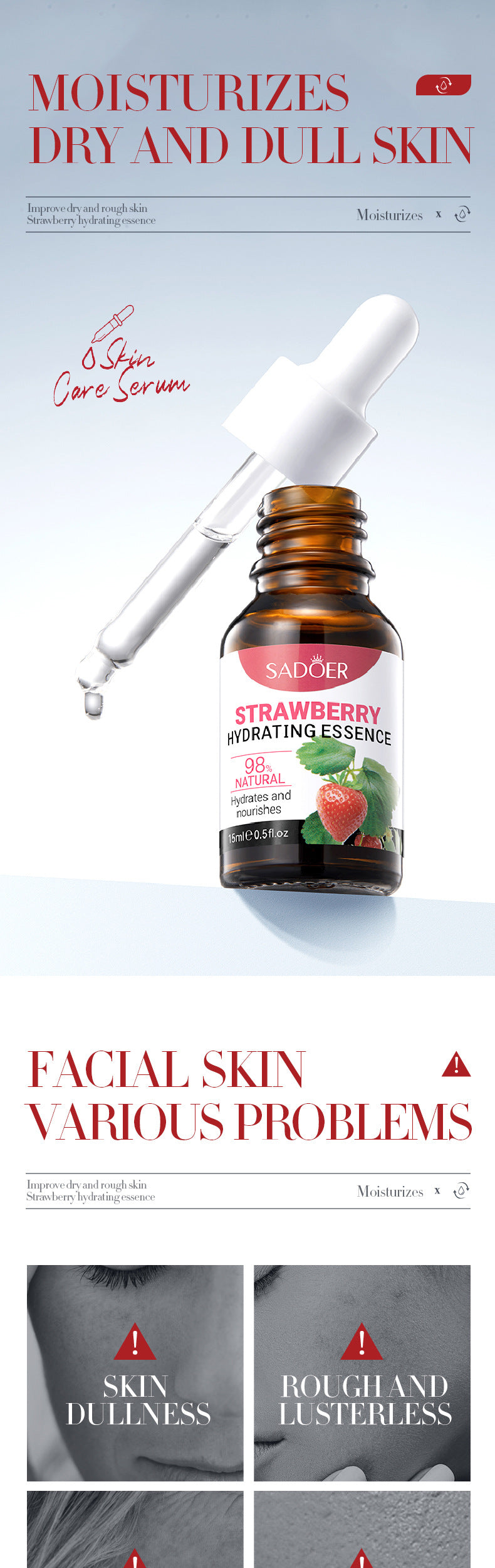 Cross-border Fruit Essence15ml Plant Avocado Moisturizing Apple Hydrating Nourishing Export Manufacturer Wholesale