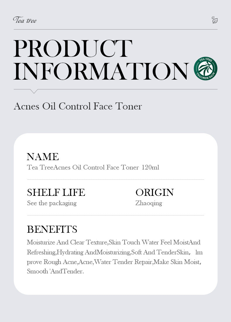 Full English Tea Tree Skincare Set SADOER Cleansing, moisturizing, hydrating five-piece set for  foreign trade wholesale