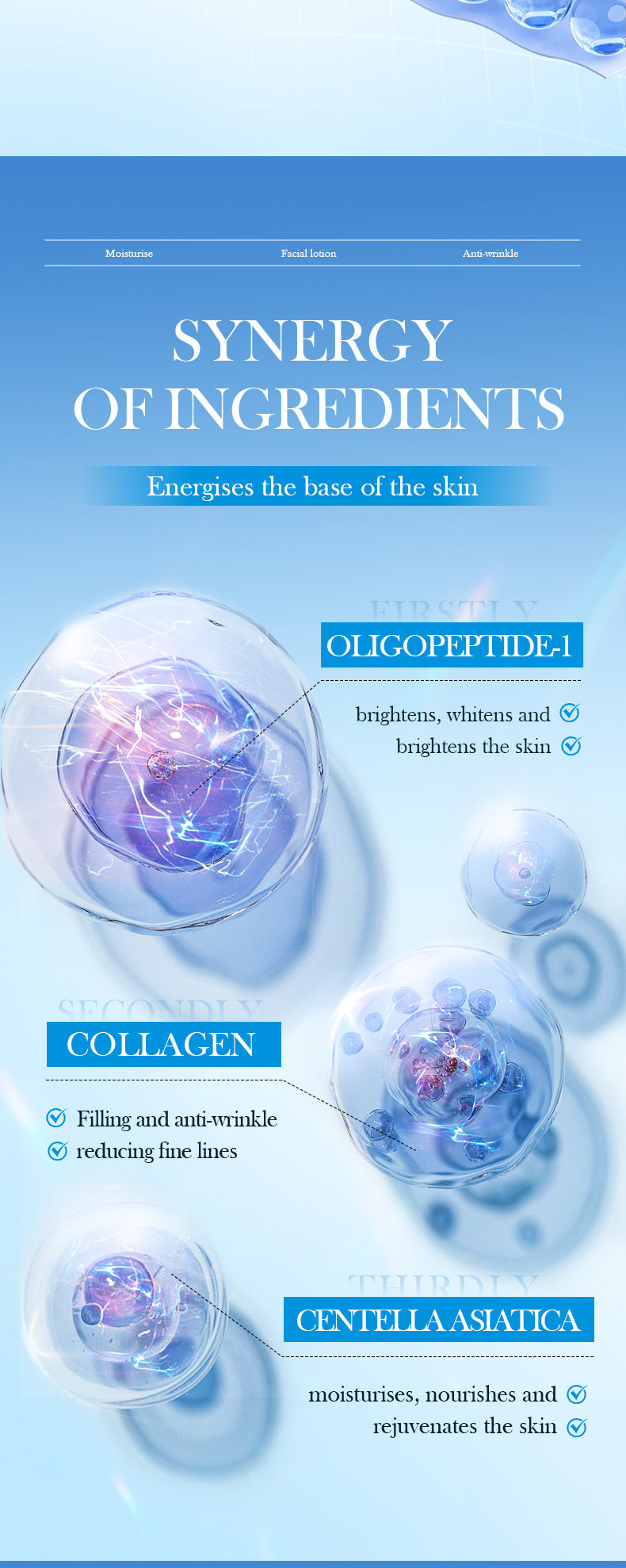 Full English Hyaluronic Acid Face Cream SADOER8D Anti-wrinkle Hydrating Nourishing Face Cream Moisturizing and Rejuvenating  Foreign Trade Wholesale