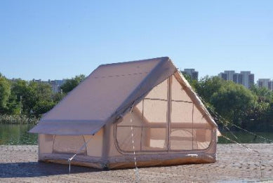 6.3㎡Inflatable Tent Outdoor Camping Oxford Cloth Light Luxury Family Camping Small House Camp Tent3-4People