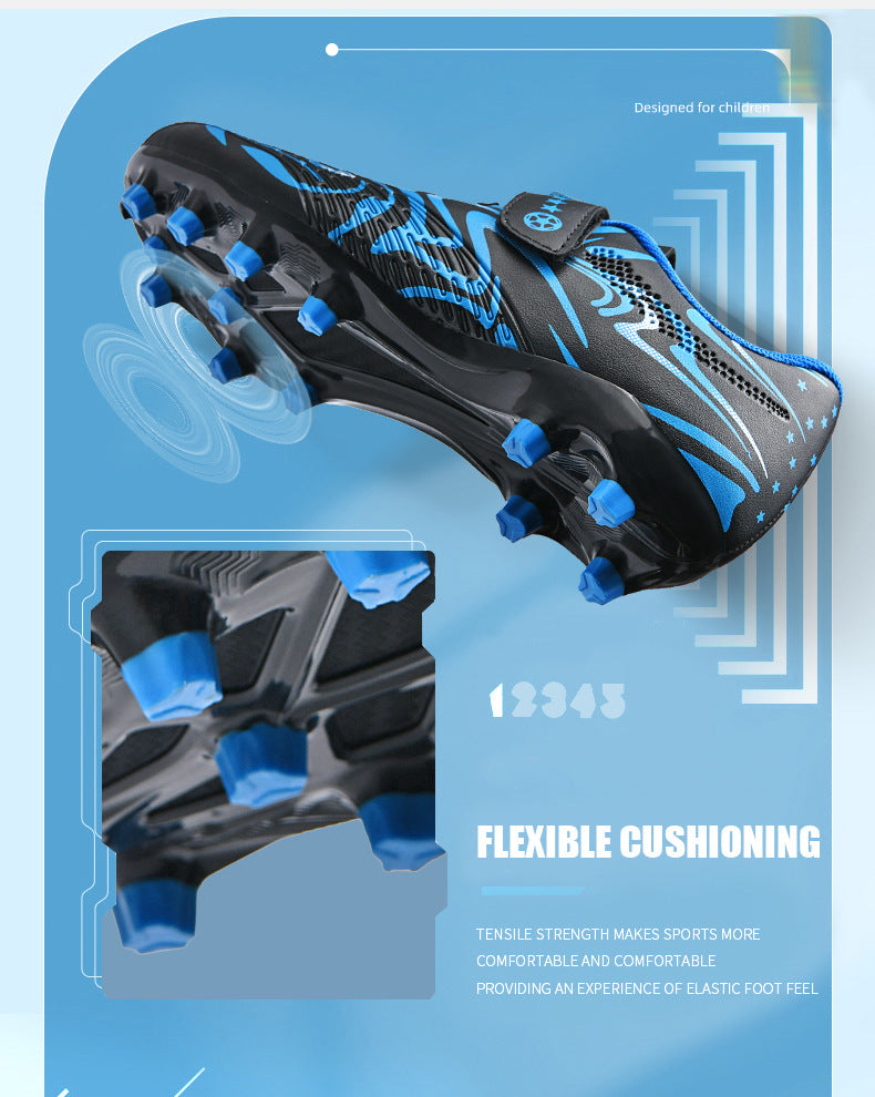 2025New Football Shoes for Men and Women, Medium and Large Children, Students, Long Spike Training Shoes, Youth Grass and Artificial Grass Field Sports