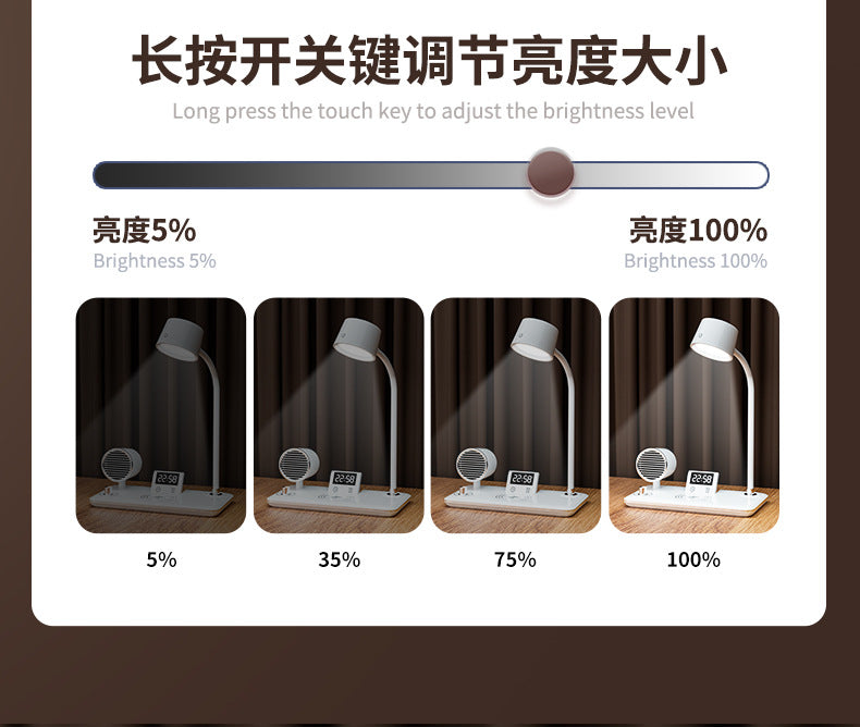 Multifunctional Wireless Charging Desk Lamp Foldable Reading Light Bluetooth Speaker Atmosphere Night Light  Customization Factory