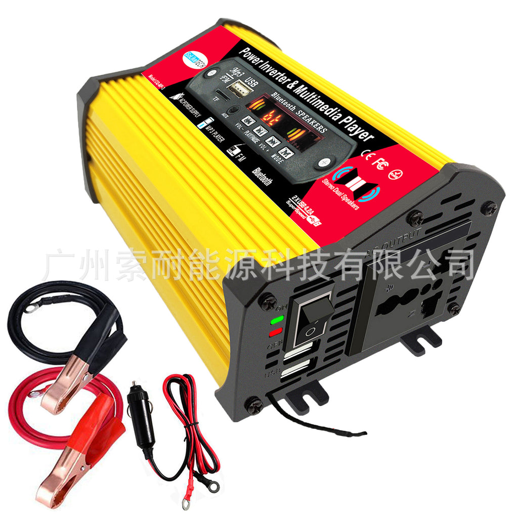 Motorcycle and Car Accessories300W Car Converter Inverter Inverter Power Supply12V Turn110V/220V Belt MP3Play