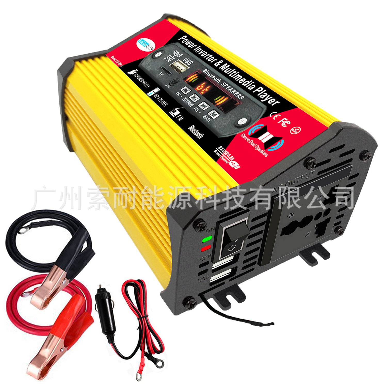 Motorcycle and Car Accessories300W Car Converter Inverter Inverter Power Supply12V Turn110V/220V Belt MP3Play