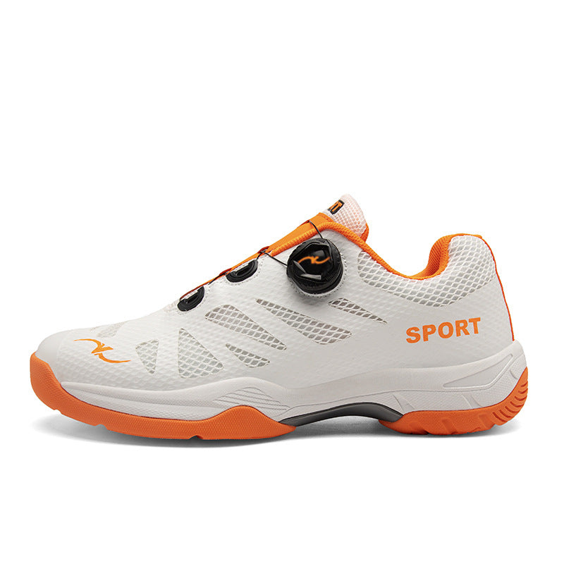 Plus Size New Luxury Fashion Rotating Buckle Badminton Shoes Trendy Versatile Tennis Table Tennis Sports Shoes